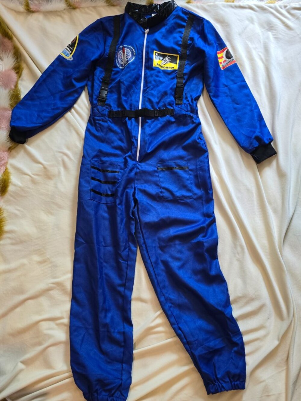 Unisex blue space astronaut flight costume size M.
